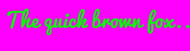 Image with Font Color 00FF00 and Background Color FF00FF